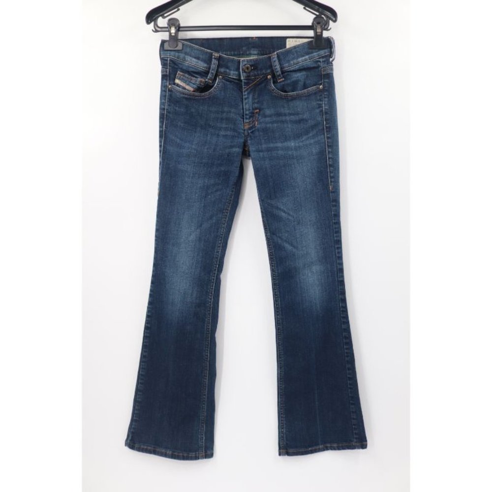 diesel women’s sz 25 W27 lowboot slim bootcut low waist stretch jeans wash 0808s